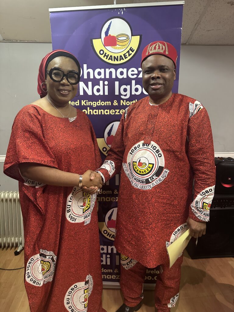 L-R: Chief Lady Ibeto and High Chief Chima Oparaugo.